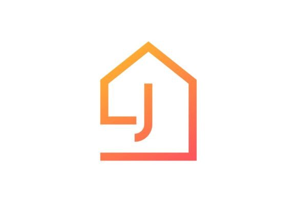 Download J Letter with Home Building Sign Combine - Building sign Collection