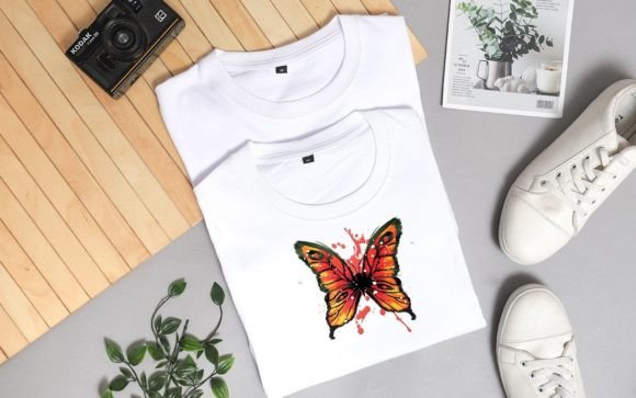 Download Paper Cut Orange Watercolor Butterfly - Premium Bundle