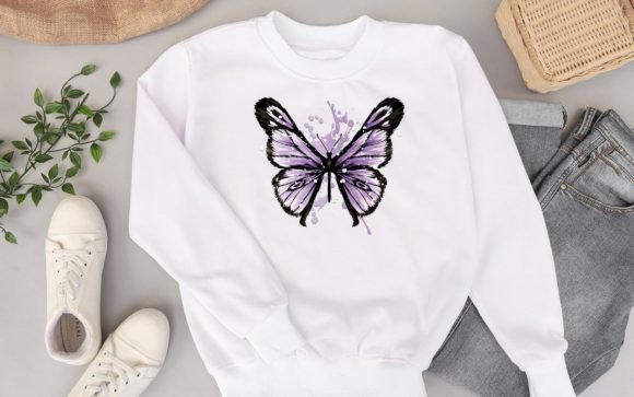 Download Paper Cut Purple Watercolor Butterfly - Premium Bundle